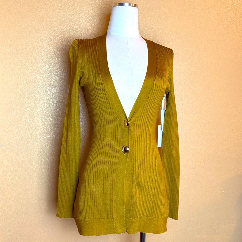 Good American NWT beautiful gold cardigan size 1/2